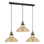 Lampa wisząca HUBERT 3 Italux MDM-2381/3 GD+AMB, cena 838.00 zł